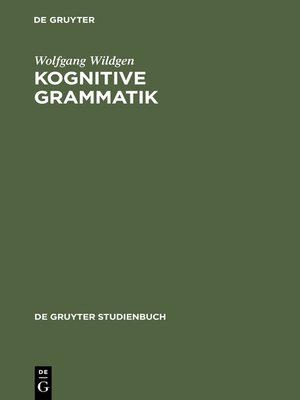 cover image of Kognitive Grammatik